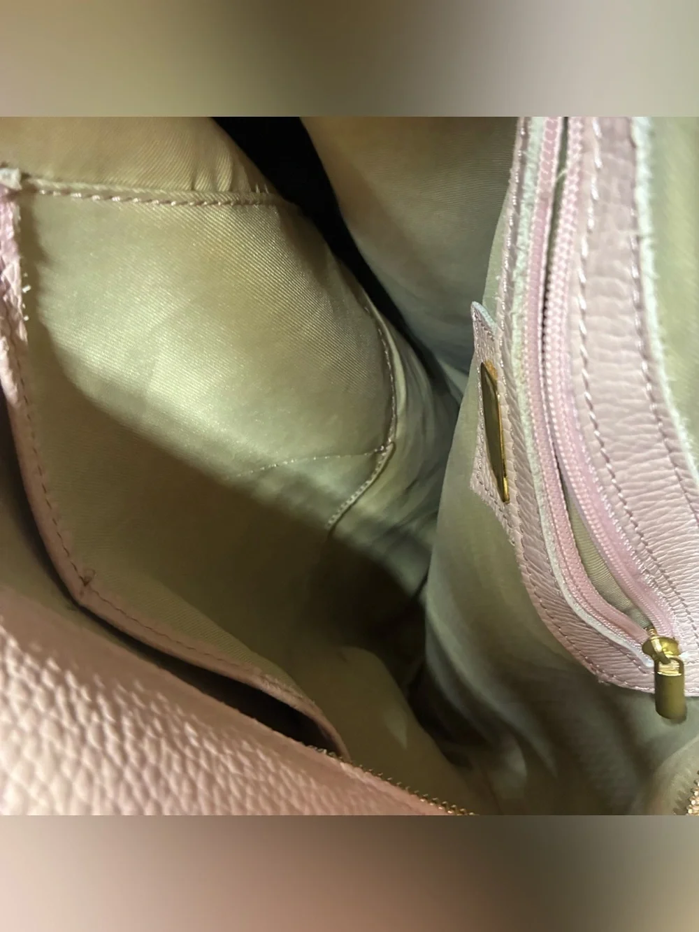 L Credi Backpack Pebbled Leather Convertible Shoulder Bag Daypack Italy Pink